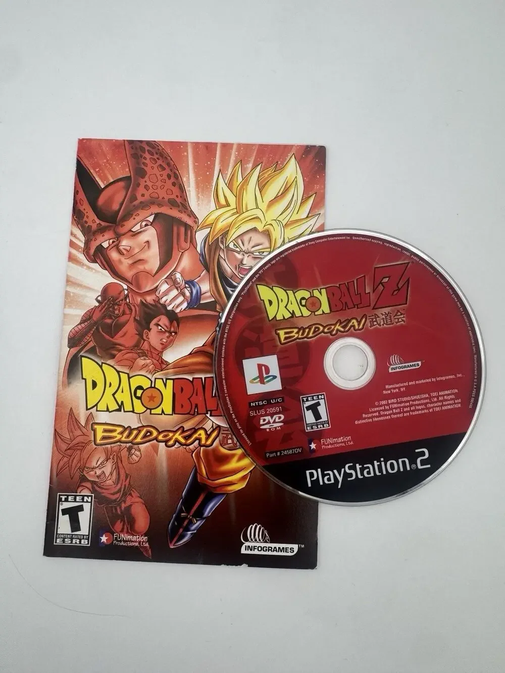 Dragon Ball Z Budokai Game, Manual, & ONLY -PlayStation 2 PS2 2002